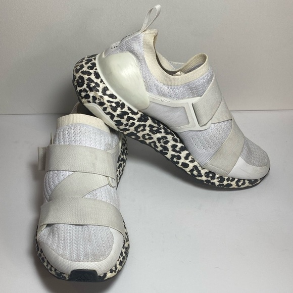 Stella McCartney Shoes - STELLA MCCARTNEY X Adidas Stylish White and Leopard Print Sneakers